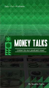 Money Talks Podcast TikTok Video Design