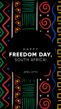 Freedom Day Patterns Facebook Story Design