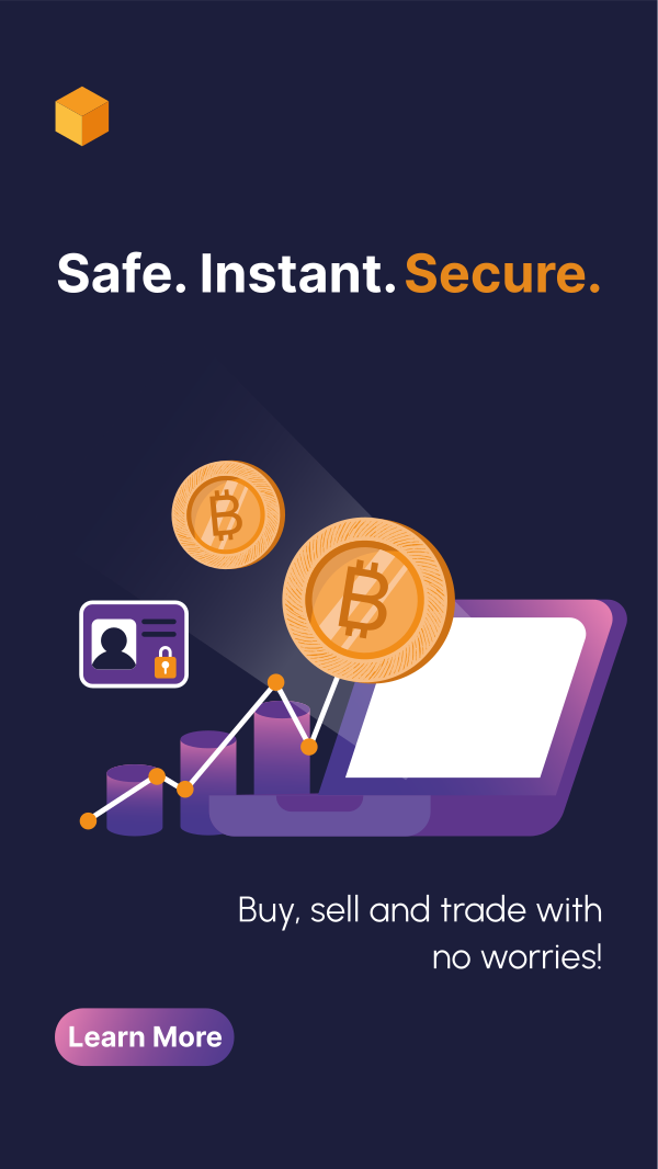 Secure Cryptocurrency Exchange Instagram Story Design Image Preview