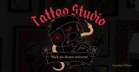Skull Snake Tattoo Facebook Ad Design