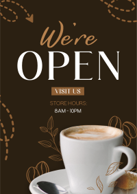 Cafe Opening Announcement Flyer Design