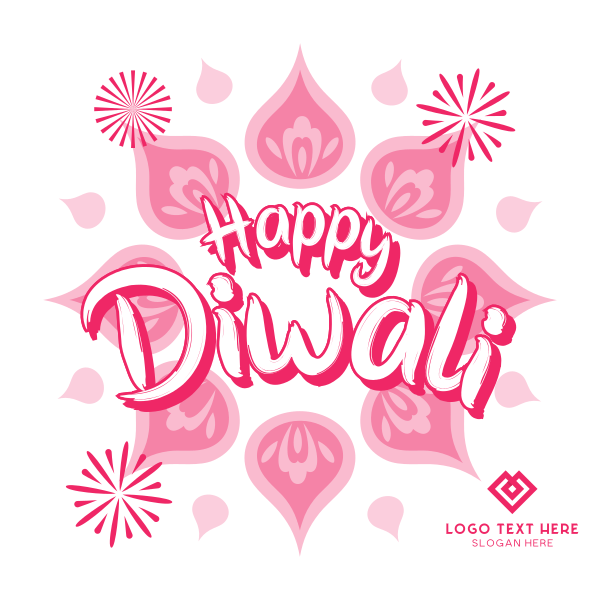 Diwali Festival Greeting Instagram Post Design