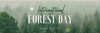 Minimalist Forest Day Twitter Header Design