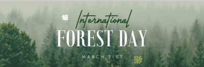 Minimalist Forest Day Twitter header (cover) Image Preview