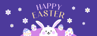 Easter Eggs & Bunny Greeting Facebook cover Image Preview