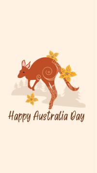 Kangaroo Australia Day Facebook Story Design
