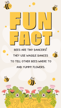 Bee Day Fun Fact Facebook Story Design