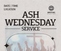Retro Ash Wednesday Service Facebook post Image Preview