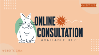 Online Consult for Pets Facebook Event Cover Design