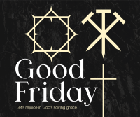 Minimalist Good Friday Greeting  Facebook Post Design