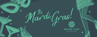 Flapper Mardi Gras Facebook Cover Design