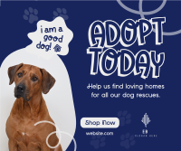 Dog Adoption Facebook Post Image Preview