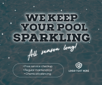 Sparkling Pool Services Facebook Post Design