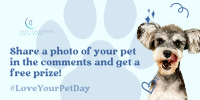 Cute Pet Lover Giveaway Twitter Post Design