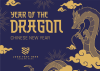 Chinese Dragon Zodiac Postcard Image Preview