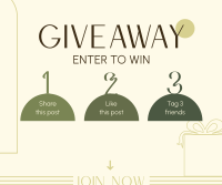 Simple Giveaway Instructions Facebook Post Design