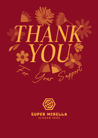 Floral Thank You Poster Design