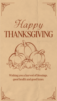 Thanksgiving Greeting Facebook Story Design