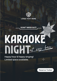 Reserve Karaoke Bar Poster Design