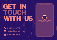 Textured Phone Contact Us Postcard Design