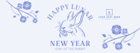 Ink Lunar Rabbit Facebook cover Image Preview