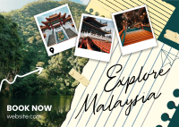 Explore Malaysia Postcard Design