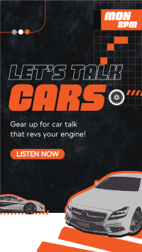 Car Podcast Facebook Story Design