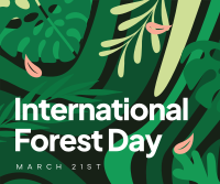 Abstract Forest Day Facebook Post Design