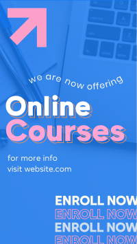 Online Courses Enrollment Facebook Story Design