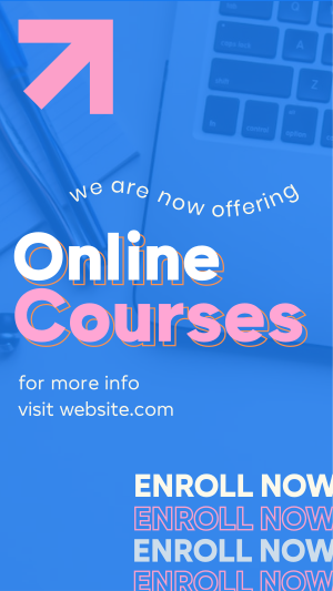 Online Courses Enrollment Facebook story Image Preview