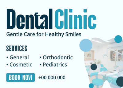 Professional Dental Clinic Postcard Image Preview