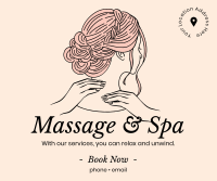 Cosmetics Spa Massage Facebook Post Design