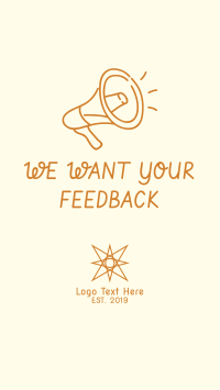 Feedback Megaphone Instagram story Image Preview
