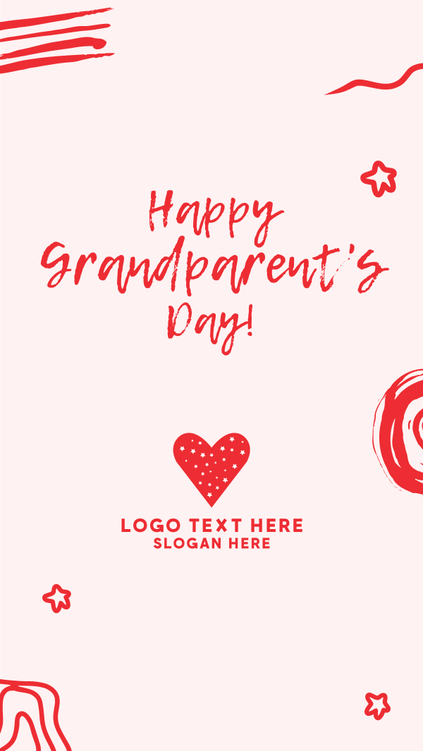 Happy Grandparents Scribble Facebook Story Design Image Preview