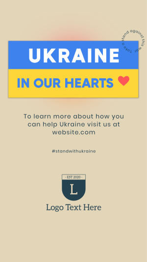 Ukraine In Our Hearts Instagram story Image Preview