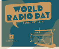 Retro Radio Day Facebook Post Design