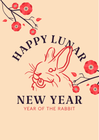 Ink Lunar Rabbit Poster Image Preview