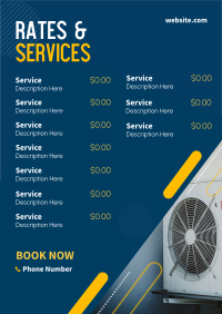 Fast HVAC Services Menu Image Preview