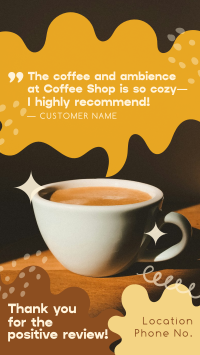 Quirky Cafe Testimonial Instagram reel Image Preview