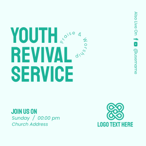 Youth Revival Service Instagram post Image Preview