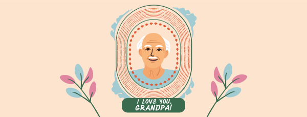 Greeting Grandfather Frame Facebook Cover Design Image Preview