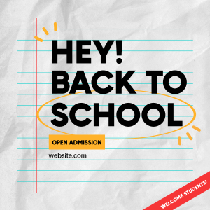 Back To School Notebook Instagram Post Image Preview