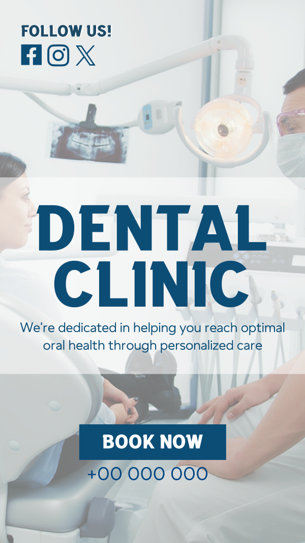 Dental Care Clinic Service Facebook Story Design