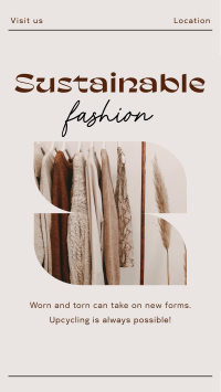 Elegant Minimalist Sustainable Fashion Instagram reel Image Preview