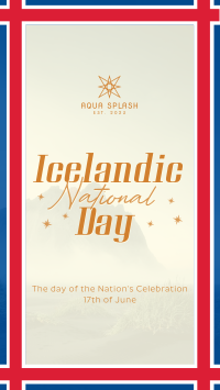 Textured Icelandic National Day TikTok Video Image Preview