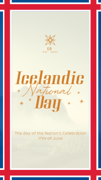 Textured Icelandic National Day TikTok Video Image Preview