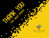 Retro Pixel Thank You Card Image Preview