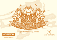 Hydra Dragon Gaming Course Postcard Design