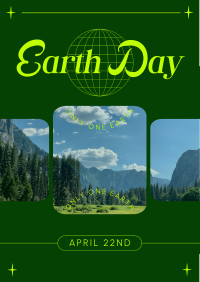 Earth Day Minimalist Flyer Design