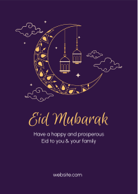 Magical Moon Eid Mubarak Flyer Image Preview